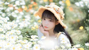 咬人猫花海写真图片壁纸_3