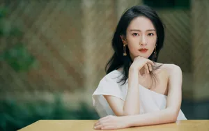 童瑶白裙优雅壁纸_5