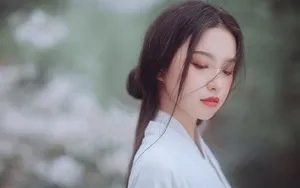 白衣古装美女古风写真图片_3