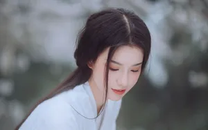 白衣古装美女古风写真图片_4