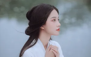 白衣古装美女古风写真图片_5