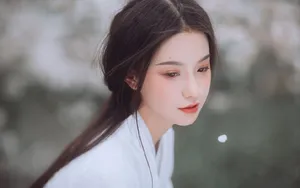 白衣古装美女古风写真图片_9