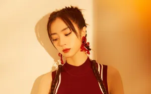 胡冰卿古典红装少女壁纸_5