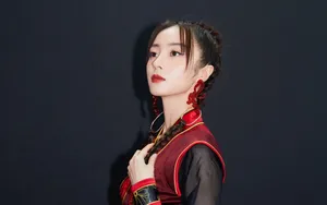 胡冰卿古典红装少女壁纸_8