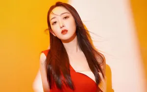 蒋梦婕性感红裙壁纸_2