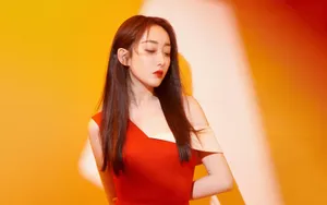 蒋梦婕性感红裙壁纸_5