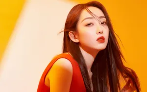 蒋梦婕性感红裙壁纸_7