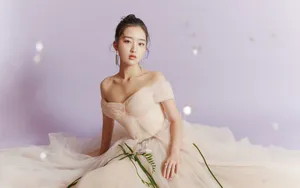 邓恩熙性感抹胸裙图片_2