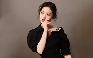 赵今麦黑色性感壁纸_2
