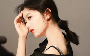 赵今麦黑色性感壁纸_3
