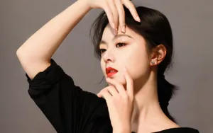 赵今麦黑色性感壁纸_4