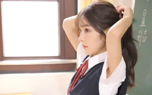 清纯甜美学生妹图片_3