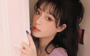 娇嫩粉色美女图片_9