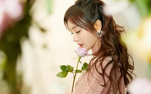 秦岚唯美薄纱裙写真壁纸_5