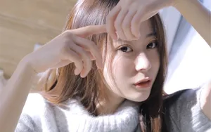 清新自然长发美女图片_7
