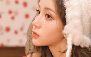 圣诞节美女头像图片_7