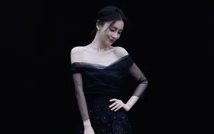 angelababy露肩薄纱裙性感图片_3