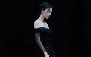 angelababy露肩薄纱裙性感图片_4