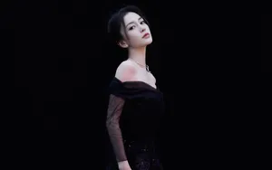 angelababy露肩薄纱裙性感图片_5
