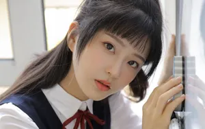 制服美女学生图片_7