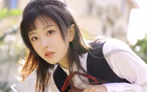 制服美女学生图片_8