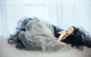 王子文黑纱裙性感壁纸_6