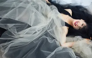 王子文黑纱裙性感壁纸_8