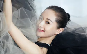 王子文黑纱裙性感壁纸_9