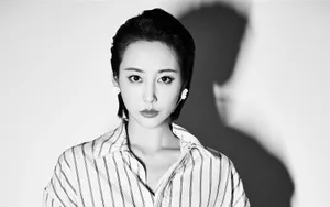 李纯条纹衬衣性感壁纸_4