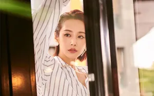 李纯条纹衬衣性感壁纸_7
