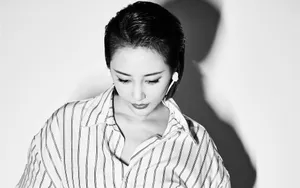 李纯条纹衬衣性感壁纸_8