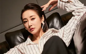 李纯条纹衬衣性感壁纸_9