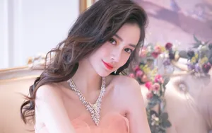 angelababy肉色纱裙图片_3