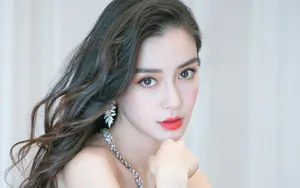 angelababy肉色纱裙图片_5