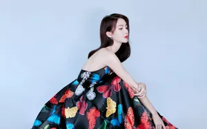 金晨性感露背壁纸_3