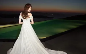 迪丽热巴婚纱写真壁纸_3