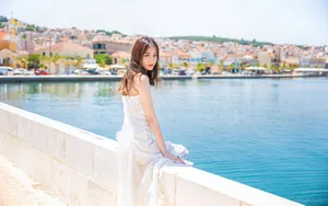 迪丽热巴婚纱写真壁纸_10