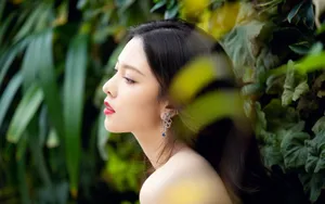 宋妍霏性感抹茶裙图片_2