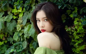 宋妍霏性感抹茶裙图片_3