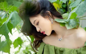 宋妍霏性感抹茶裙图片_7