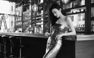 景甜鱼尾裙性感壁纸_2