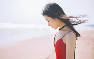 李兰迪清纯浪漫海边壁纸_2