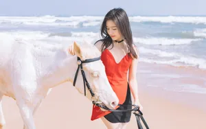 李兰迪清纯浪漫海边壁纸_6