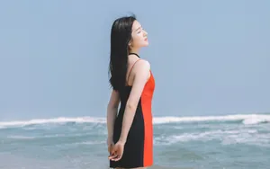 李兰迪清纯浪漫海边壁纸_7
