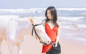 李兰迪清纯浪漫海边壁纸_8