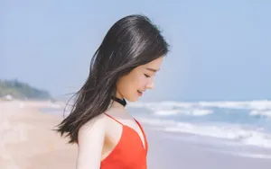 李兰迪清纯浪漫海边壁纸_9