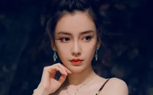 angelababy性感吊带裙壁纸_5