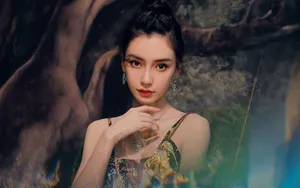 angelababy性感吊带裙壁纸_6