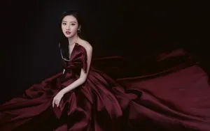 景甜性感礼服图片壁纸_7