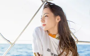 迪丽热巴海上清新壁纸_8